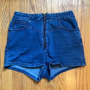 BDG Super High Rise denim seam short